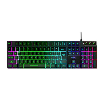 China Backlit Gaming Keyboard Computer Membrane Usb Gaming Keyboard Hot Selling Cheap Cable Multicolor Professional Black for sale