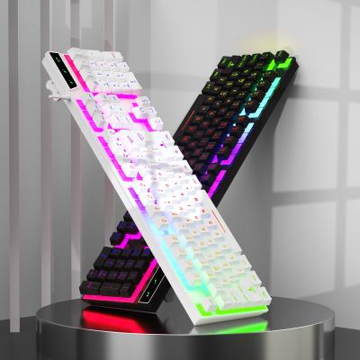 China Membrane 10 Million Key Rainbow Logo Brand Wired Gaming Keyboards Customized Backlit USB Keys Life 104 Times for sale