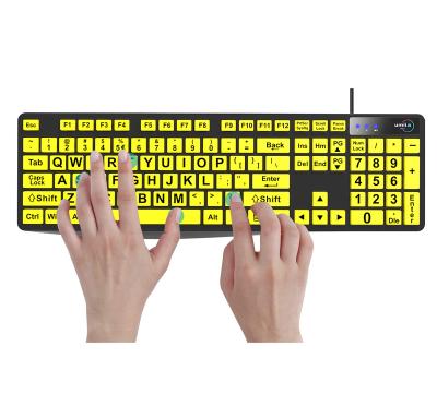 China Multimedia Large Keys Letter Flex Yellow Keyboard for sale