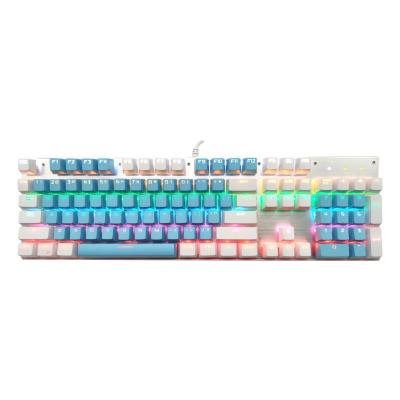 China Popular Membrane Custom Wired 104 Key RGB Backlit Mechanical Computer Gaming Keyboard For Windows Mac Games for sale