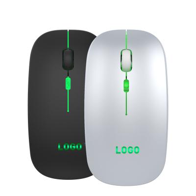 China Can be rechargeable 2.4G wireless mouse 7 ultra-thin high quality silent LED color light mouse suitable for desktop computers for sale