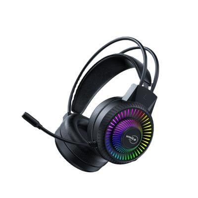 China Earphone Gaming Headset Surround Stereo Headphones With Microphone Colorful LED Lights Earphone Works For Laptop Tablet Gamer for sale