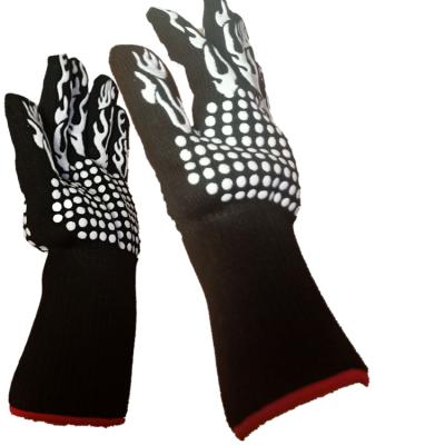 China Fire Fighting Barbecue Grilling Gloves With Accessories Heat Resistant BBQ Imperial For Hands Silicone Dots Protective Gloves for sale