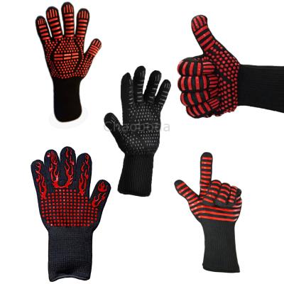 China Anti-heat Customized Aramid Shell Cotton Liner Heat Insulated 100% Food Gloves Fire Resistant for sale