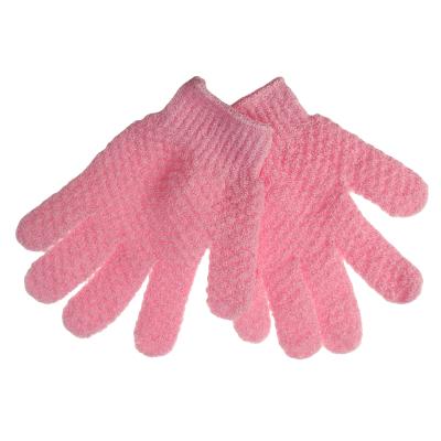 China Nylon Bath Scrubber Shower Bath Cleaning Gloves Exfoliating Gloves for sale