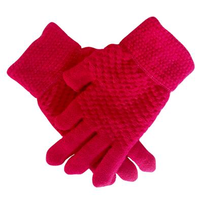 China Women's Crochet Fingerless Gloves Winter Jacquard Touch Screen Gloves Elastic Men Women Warm Acrylic Half Finger Gloves for sale