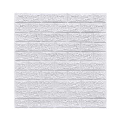 China New modern design pe foam 3d brick tiles waterproof self adhesive washable wallpaper wall covering for sale