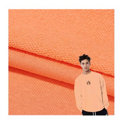 China Breathable Ready To Sale 230gsm Sweatshirt 65 Polyester 35 Cotton French Terry Knitted Fabric Hoodies for sale