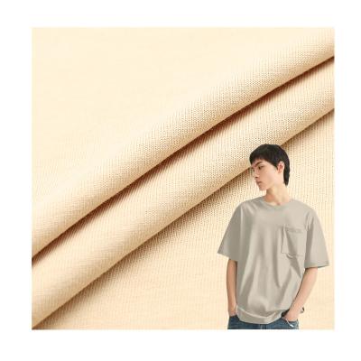 China Breathable Multiple Colors Available Double 21s Yarn 100% Cotton Oversized Knitted Jersey Fabric For T Shirt for sale