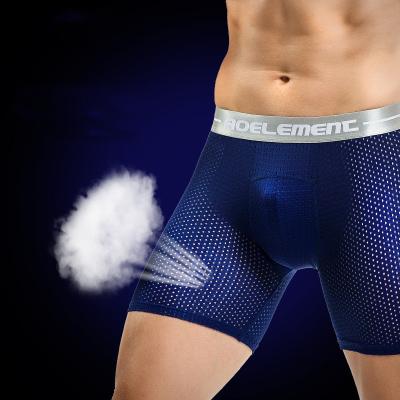 China Wholesale Breathable Top Ice Silk Mesh Shorts Mens Underwear Boxer Briefs for sale