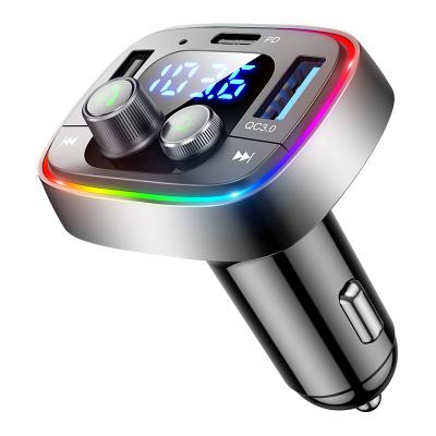 China Car Stereo Dual Charger FM Transmitter Radio Receiver USB Port Wireless Charger for All Smartphones for sale