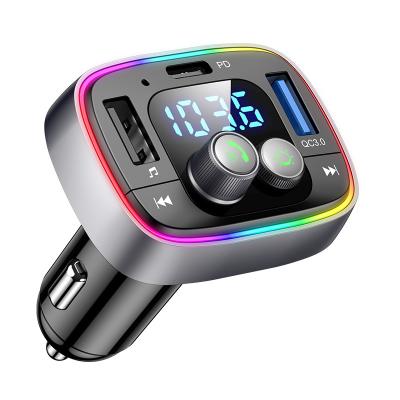 China Dual Card Stereo MP3 Player TF Disk FM Transmitter USB Fast Charging Car Handsfree Phone Calls Car Kit for sale