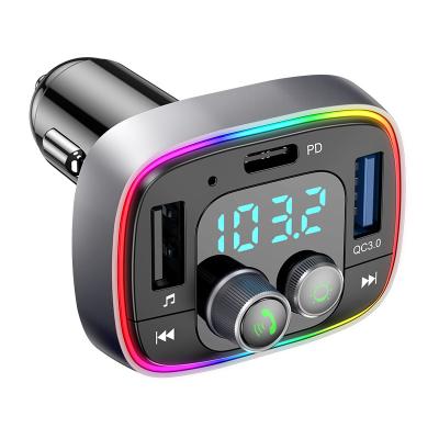 China Stereo High Quality Dual USB Charging Lamps 36W Fast Car Charger MP3 Player FM Transmitter for sale