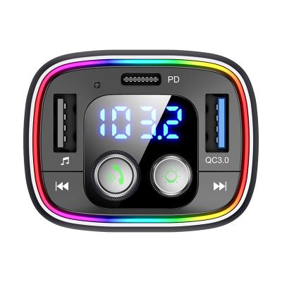 China New Design Stereo Led Color Screen Music Playing Adapter Car MP3 Player Car Kit FM Radio Transmitter for sale