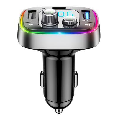 China Colorful Car FM Transmitter Stereo Adapter LED Backlight Hands Free Car Kit TF Card MP3 Player for sale