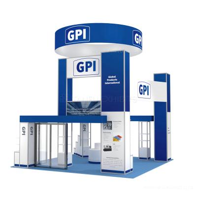 China Modular Event Exhibit Expo Rack Display Trade Show Booth 20x20 for sale