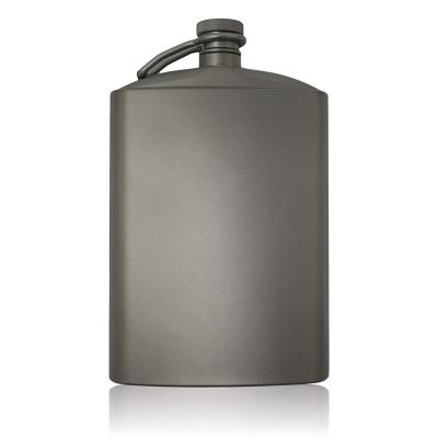 China Lightweight Outdoor Metal Jug Flask Drinkware Camping Wine Titanium Pot With Screw Clip for sale