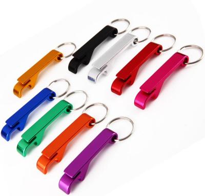 China Custom Viable Promotion Metal Bottle Opener With Key Chain Ring Beer Opener for sale