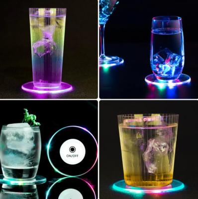 China Viable Customized Colorfull Led Lighting Cup Coaster Led Coaster#$202109 for sale