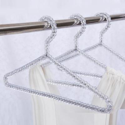 China Salon Fashion Acrylic Beads Hanger Women Dress Skirts Dress Lady Clothes Display Crystal Hangers Free Shipping for sale