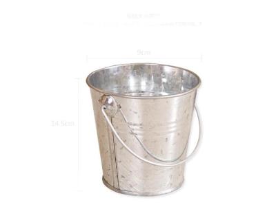 China Mini Tinplate Metal Bucket Icing French Fries Tin Pails Candy Basket Party Eco-Friendly Hot Garden Supplies for sale