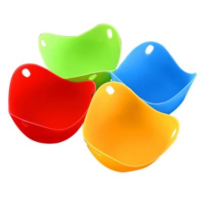 China Stocked Silicone Egg Poacher Cup Tray Egg Mold Bowl Rings Cooker Boiler Kitchen Cooking Tools 4 COLORS for sale