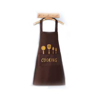 China Cleaning Wholesale Cotton Polyester Waterproof Chef Cooking Aprons For Cafe Restaurants Kitchen Apron  With Cleaning Cloth for sale