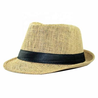 China OEM Picture OEM Straw Hat Fedora Classic Summer Beach Panama Hat Women Sun Anti-UV Simple Hat for sale