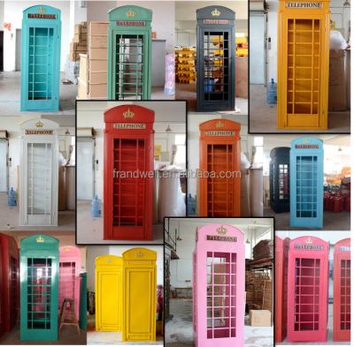 China Colorful Retro Outdoor Decoration Phone Kiosk London Booth and Other Telecommunication Products Portable Office Space for Sale for sale