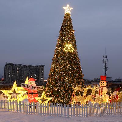 China Decoration Christmas Tree Outdoor 30ft Giant Artificial Hanging Christmas Tree For Commercial Decoration for sale