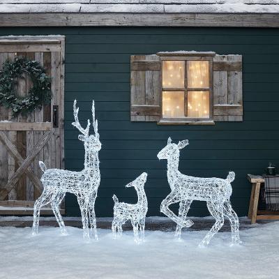 China Wholesale Outdoor Lighting Christamas Decoration Sculpture Led Light Christmas Deer Decoration For Sale for sale