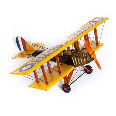 China Europe factory customized simulation of alloy retro small scale airplane crafts for cafe indoor hanging decoration for sale