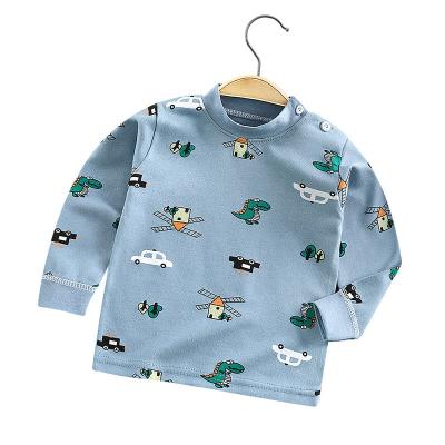 China Anti-Shrink Children's spring and autumn long sleeve T-shirt baby cotton base shirt for boys and girls Korean baby top for sale