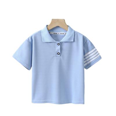 China Breathable Children's short-sleeved T-shirt summer new boys Polo shirt lapel summer half-sleeved thin children's clothing wholesale for sale