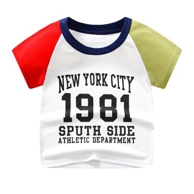 China Breathable Boutique Clothing Children Summer Bottoming Shirts Boys Children's Tops Short Sleeve T-Shirts for sale