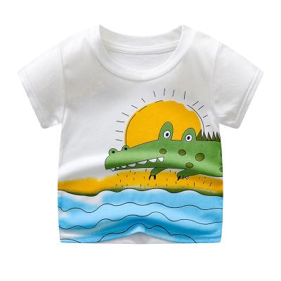 China Anti-pilling 2-10 years old boy's clothes summer children's bottoming shirt foreign style top short-sleeved T-shirt for sale