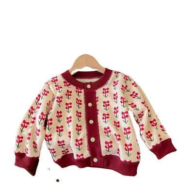 China Breathable 2023 autumn and winter new children's knitted coat boys and girls baby warm cardigan thick sweater to wear for sale