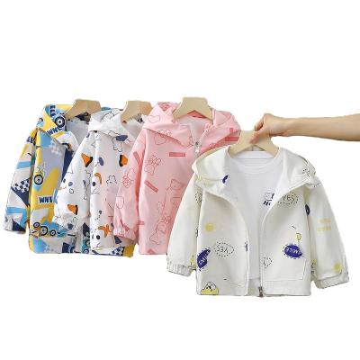 China Sustainable Children's New Fashion Charge Coat Baby Long Sleeve Hooded Zipper Top children clothes wholesale for sale