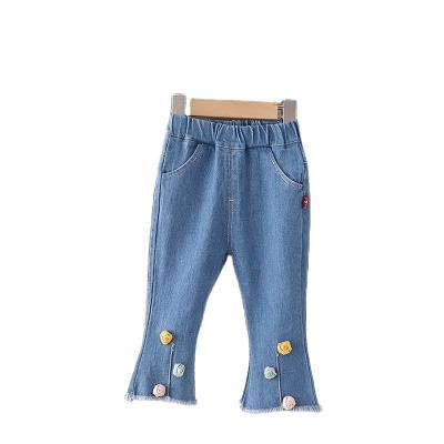 China Color Fade Proof Girls' pants spring and autumn 2023 new Korean version of children's casual pants children's autumn baby girls jeans tide for sale