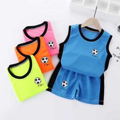 China Breathable Factory direct sales 2023 new children's vest shorts set sports summer sleeveless children's set wholesale for sale