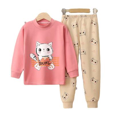 China Smart Casual Boys underwear suit pure cotton girl home clothing Zhongda children's pajamas autumn clothes autumn pants children's clothing for sale