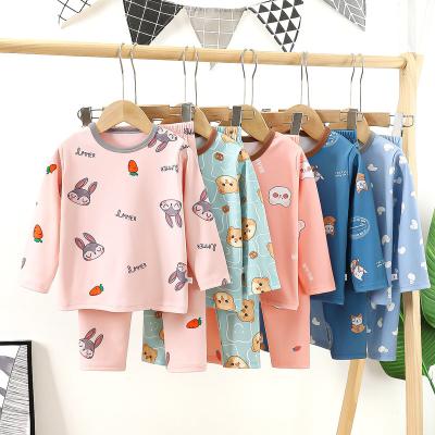 China Smart Casual Children's underwear suit pure cotton boys and girls girls autumn pants baby home clothing autumn clothing children's clothing for sale