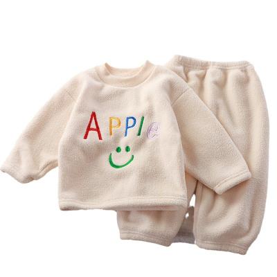 China Breathable Autumn and winter cartoon children's pajamas for girls long-sleeved suit pink pajamas for girls warm girls winter night suits for sale