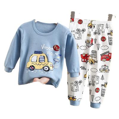 China Casual New children's underwear set cotton long sleeve boys and girls cartoon printed long Johns children's home clothing wholesale for sale