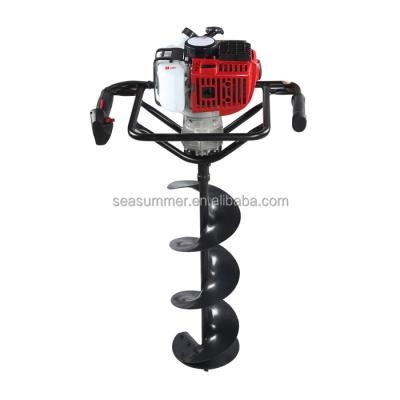 China Gasoline 51cc Strong Power Tree Planting Tools Ground Drill Earth Auger Drill Rig for sale