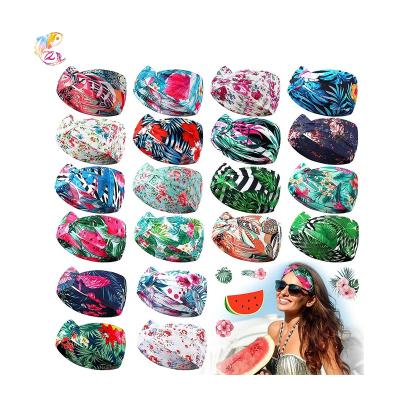 China Retro hair decoration ZY hawaiian boho absorption yoga sports corset chic knotting sweaty running headband for sale