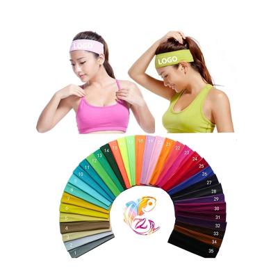 China Sports elastic fitness hair decoration ZY yoga headband plain version plain version headdress Korean sweat-absorbing headband for sale