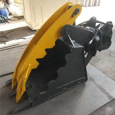 China Crawler Excavator Bucket Thumb Hydraulic Grapple Bucket With Rotation for sale