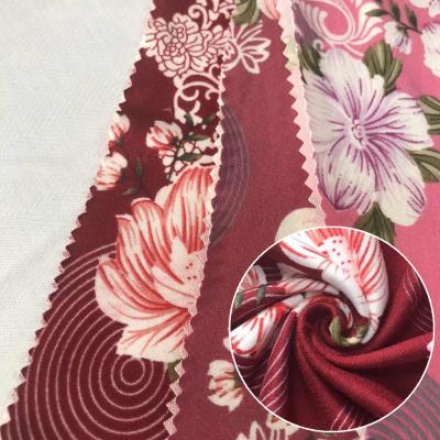 China Memory Dty Two Sides Brush Print Spandex Fabric For Plain Dress Polyester Spandex DBP Tank Top Fabric for sale