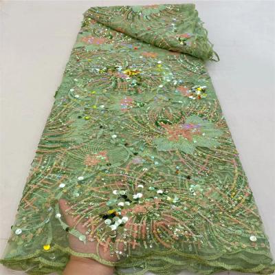 China Factory Wholesale Simple Viable Lace Fabric The Same Border Embroidered African Lace Fabric With Stones for sale